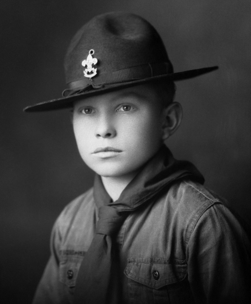 L. Ron Hubbard in 1923 when he became a Boy Scout